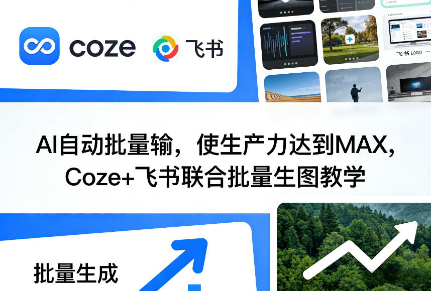 AI自动批量输，使生产力达到MAX，Coze+飞书联合批量生图教学-庄子聊项目