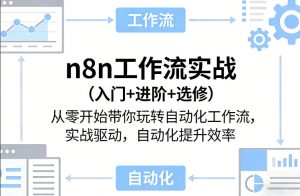 n8n工作流实战(入门+进阶+选修)从零开始带你玩转自动化工作流，实战驱动，自动化提升效率-庄子聊项目
