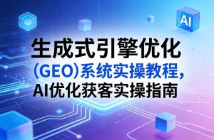 生成式引擎优化(GEO)系统实操教程，AI优化获客实操指南-庄子聊项目