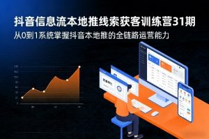 抖音信息流本地推线索获客训练营31期，从0到1系统掌握抖音本地推的全链路运营能力-庄子聊项目