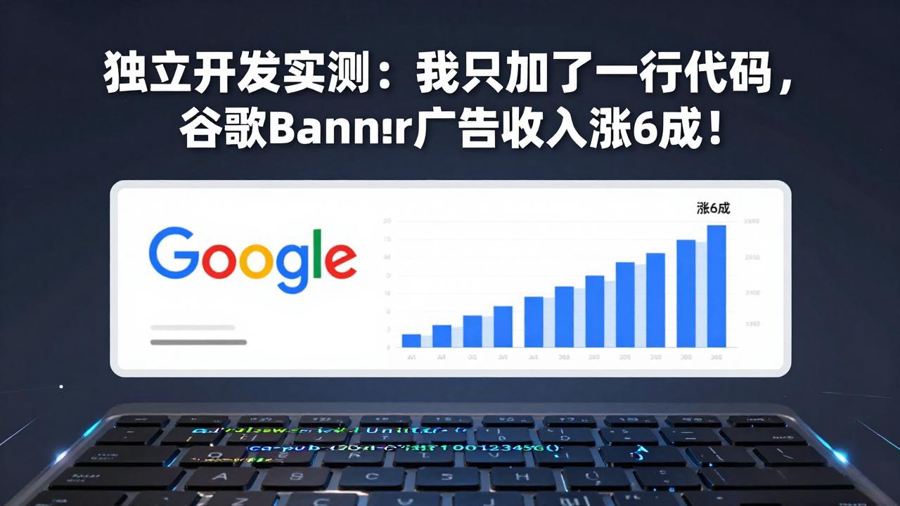 付费文章：独立开发实测：我只加了一行代码，谷歌Banner广告收入涨6成！-庄子聊项目