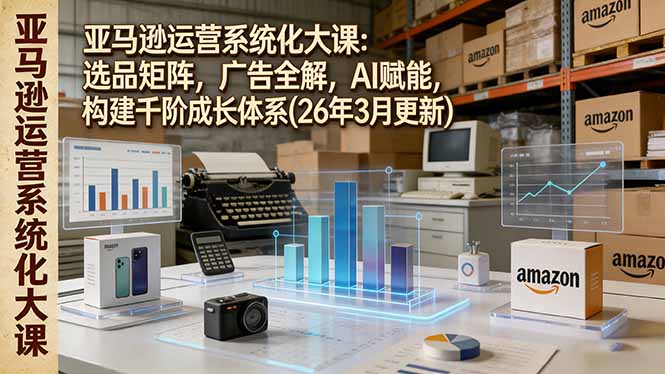 亚马逊运营系统化大课：选品矩阵，广告全解，AI赋能，构建千阶成长体系(26年3月更新-庄子聊项目