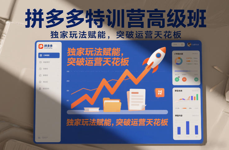 拼多多特训营高阶班，独家玩法赋能，突破运营天花板(更新26年3月13日)-庄子聊项目