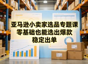 亚马逊小卖家选品专题课，零基础也能选出爆款，稳定出单-庄子聊项目