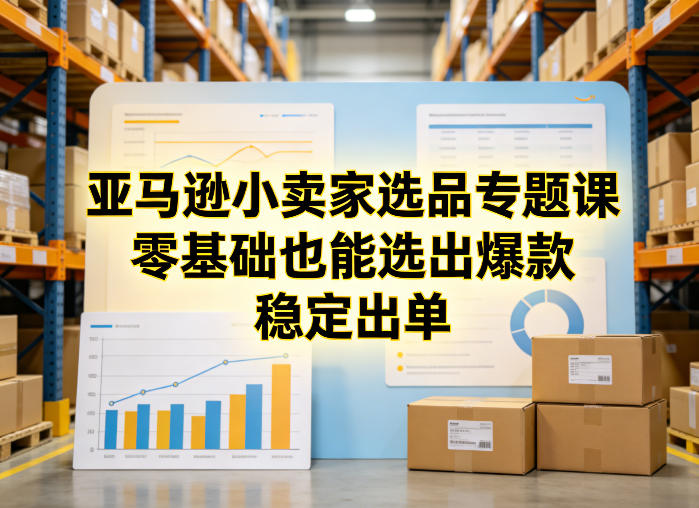 亚马逊小卖家选品专题课，零基础也能选出爆款，稳定出单-庄子聊项目