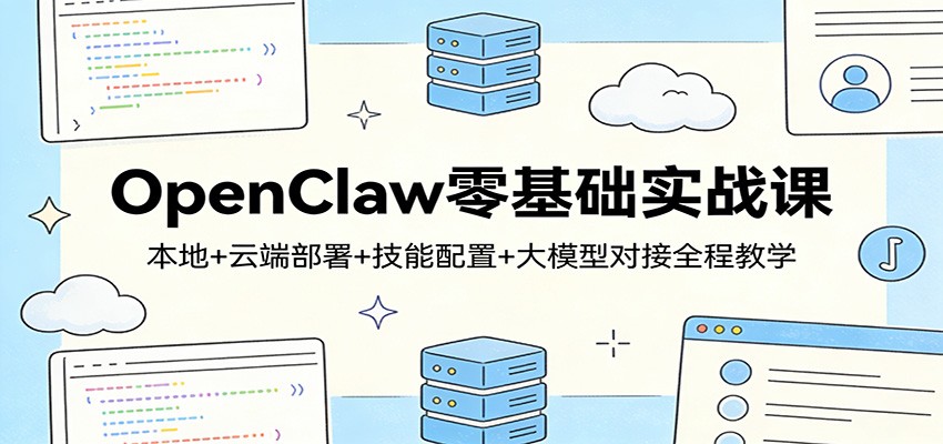 OpenClaw零基础实战课：本地+云端部署+技能配置+大模型对接全程教学-庄子聊项目
