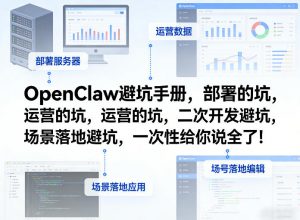 OpenClaw小龙虾避坑手册，部署的坑，运营的坑，二次开发避坑，场景落地避坑，一次性给你说全了！-庄子聊项目