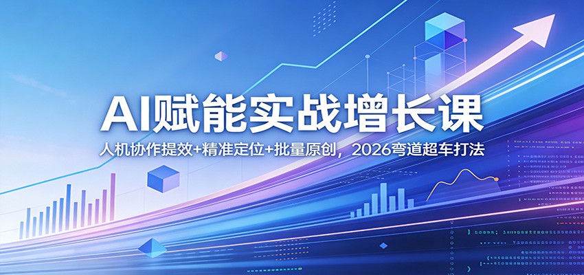 AI赋能实战增长课：人机协作提效+精准定位+批量原创，2026弯道超车打法-庄子聊项目