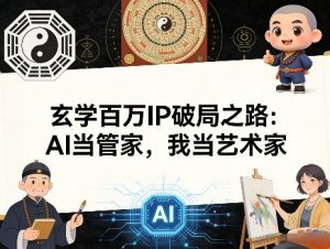 玄学百万IP破局之路：AI当管家，我当艺术家-庄子聊项目