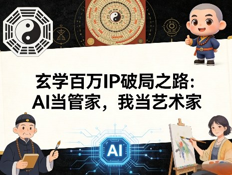 玄学百万IP破局之路：AI当管家，我当艺术家-庄子聊项目