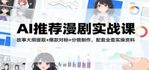 AI推荐漫剧实战课：故事大纲提取+爆款对标+分镜制作，配套全套实操资料-庄子聊项目