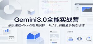Gemini3.0实战系统课，Sora2视频实操，从入门到精通多模态创作-庄子聊项目