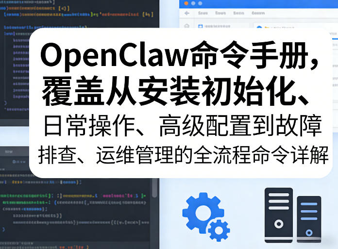 OpenClaw命令手册，覆盖从安装初始化、日常操作、高级配置到故障排查、运维管理的全流程命令详解-庄子聊项目