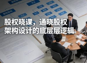 股权晓课,通晓股权架构设计的底层逻辑-庄子聊项目