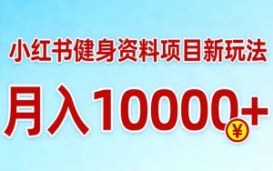 小红书健身资料项目最新玩法,月入10000+,收益潜力可以无限放大-庄子聊项目