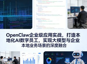 OpenClaw企业级应用实战,打造本地化AI数字员工,实现大模型与企业本地业务场景的深度融合-庄子聊项目